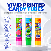 Tubes d'emballage en aluminium et plastique pour bonbons, barrière de qualité alimentaire, bouchon à vis, impression UV personnalisée pour confiserie