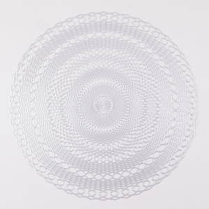 2026 New Round Gold <strong>Red</strong> PVC <strong>Placemats</strong> for Restaurant Decoration - Product Image 6