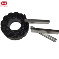 Stinger 3/8" Leg X 3/8" A11 84 STCR5019 Agrafes de couverture galvanisées à tête couronne, emballage carton, agrafes de toiture à anneau, à surface texturée et lisse