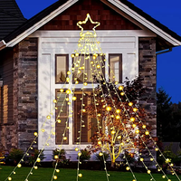 Schneeflocke Lichterketten im Freien wasserdichte Weihnachts baum dekorationen für Gartenhof Hochzeits feier Urlaub dekorative Lampe