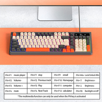 Teclado TWOLF T13 Negro Azul con Cable, Retroiluminación RGB Tricolor, Teclado para Juegos y Oficina, Periférico de Computadora para Windows