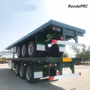 Harga Murah 3 as roda 20 kaki 40 kaki rangka kontainer digunakan kasur datar <span class=keywords><strong>Semi</strong></span> Trailer dengan kunci kontainer - Product Image 3