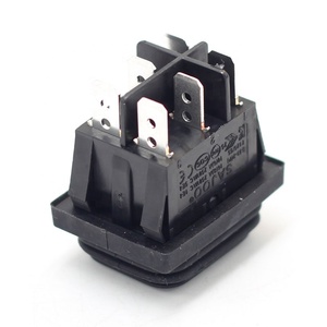 6ピンON-OFF-ON dpst 16A 250vロッカースイッチt85IP67防水カバーで密閉 - Product Image 6