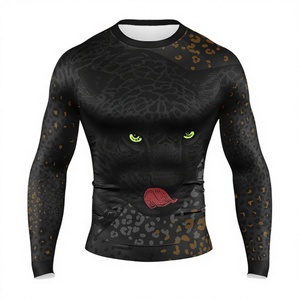 OEM <b>Custom</b> <b>Design</b> High Quality MMA Rashguard Unisex <b>Compression</b> Fitness Swim <b>Shirts</b> Long Sleeves <b>Custom</b> Sports Wears Polyester - Product Image 1