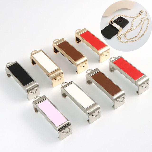Anti-Loss Shoulder Strap Accessory Metal Zinc Alloy Leather Cell Mobile Phone Accessories Back Clip for iphone 17 Air 16 Pro Max