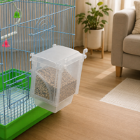 Mangeoire à oiseaux manuelle anti-écureuil en plastique écologique pour usage intérieur, pour perroquet, pinson, canari