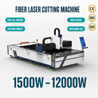 Machine de découpe laser à fibre 1500W 2000W CNC pour tôles métalliques, pour atelier de fabrication métallique CE ISO FDA