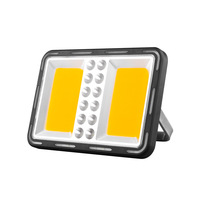 Nouvelle lampe de camping solaire transfrontalière, recharge USB, multifonctionnelle, support magnétique de fixation, lampe de travail COB