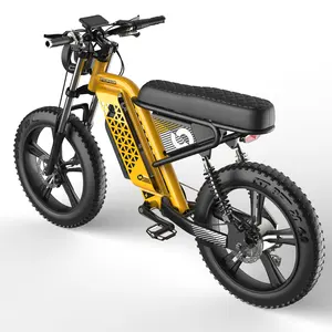 Vélo électrique 48V 1000W à gros pneus puissant avec roues de 20 pouces, vélo électrique robuste et durable pour les aventures tout-terrain et les déplacements quotidiens
