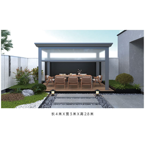 Pergola bioclimatique motorisée avec toit en verre, lames en aluminium, design moderne, pliante, étanche, revêtement fluorocarboné, pavillon - Product Image 5