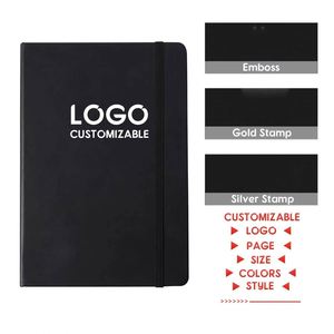Wholesale Custom <b>A5</b> With Elastic Strap Journal Printed Brand Logo <b>Diary</b> Notepad Note Book Pu Leather Notebook - Product Image 5