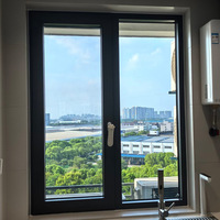 Fenêtre en aluminium pour chambre à coucher avec isolation thermique et acoustique, moustiquaire et grille de sécurité, verre ultra résistant pour la rénovation de la maison