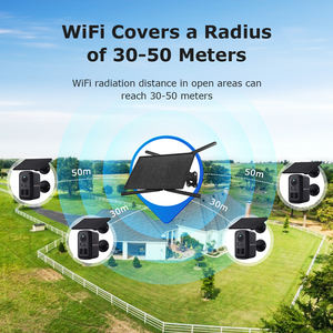 Комплект из 4 мини-камер на батарейках с Wi-Fi, 4G-роутером на солнечной энергии, уличная IP-камера 3 МП Ultra HD IP66 Bullet с обнаружением движения, UBOX AI CCTV-камера - Product Image 3