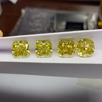 Asscher Cut vivid yellow moissanite loose diamond asscher shape ice piled cut VVS1 golden yellow moissanite pass diamond pen