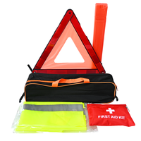 Kit d'urgence automobile en gros, ensemble d'outils de sécurité automobile avec triangle de signalisation, gilet réfléchissant, trousse de premiers secours, OEM disponible