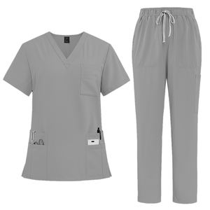 Uniforme Professionnel Unisexe de Soins de Santé, Tunique de Laboratoire 2 Pièces en Jean Imprimé Tendance, Confortable et Respirant, OEM - Product Image 4