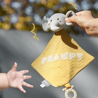 Coton bébé couette couvertures tête d'animal apaisant apaiser serviette animaux jouets en peluche pour bébés