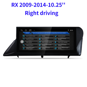 Pantalla táctil grande de 10.25 pulgadas con soporte para video y navegación GPS para <span class=keywords><strong>Lexus</strong></span> RX200 <span class=keywords><strong>300</strong></span> 450h 450hl, reproductor MP5, radio FM estéreo. - Product Image 2