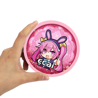 Sous-verre en acrylique transparent à paillettes liquides flottantes DIY, tapis isolant thermique personnalisé pour thé, motif anime et dessin animé