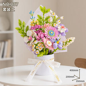 Bloques de Construcción de Partículas Pequeñas, Ramo de Flores, Juguete Educativo para Adolescentes, Regalo de Cumpleaños, Alta Simulación, 200-400 Piezas - Product Image 4