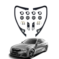 Couvre-haut-parleurs argentés pour l'intérieur de la voiture BMW Série 3 G20 G28 2019-2025, garniture de panneau de porte avec éclairage d'ambiance LED, 16 pièces
