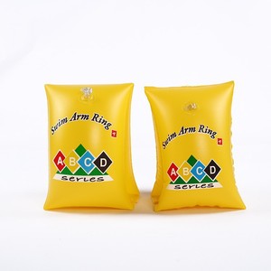 Bouées de natation gonflables pour enfants, manches aquatiques épaissies avec motif lettres ABCD, couleurs orange, bleu, jaune - Product Image 4