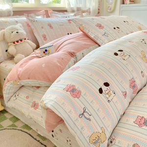 <b>Cute</b> Cartoon Pure Cotton Duvet Cover Set 60s 133*76 Breathable For Children's Bedding - Product Image 2