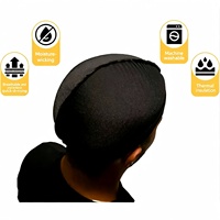 Gorra de compresión sedosa con logo personalizado para ondas 360, 540, 720, transpirable, tipo durag, gorro deportivo para exteriores