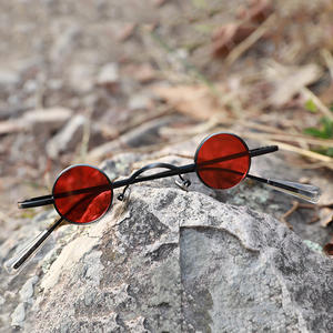 Drôle street shot lunettes de soleil polarisées simple petites lunettes rondes <span class=keywords><strong>steampunk</strong></span> rétro lunettes de soleil - Product Image 3