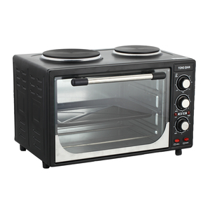 <span class=keywords><strong>Oven</strong></span> panggang listrik berdiri besar hitam, <span class=keywords><strong>Oven</strong></span> Pizza listrik 30l 1600w dengan piring panas ganda
