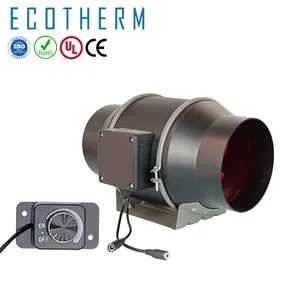 Ecotherm Indoor Greenhouse Ceiling Mounted Duct Fan 4 Inch Blower Exhaust Inline Duct Fan 4" Inline Fan