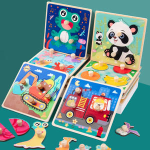 Apprendimento prescolare coordinazione occhio-mano addensare <span class=keywords><strong>Peg</strong></span> <span class=keywords><strong>Puzzle</strong></span> precoce educativo neonato personalizzato pomello di legno <span class=keywords><strong>Puzzle</strong></span> - Product Image 2