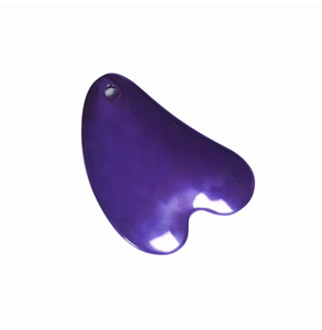 Outil de soin de la peau de couleur violette, outil de beauté pour le visage, produit de bien-être, masseur en métal, grattoir facial en alliage de zinc - Product Image 3