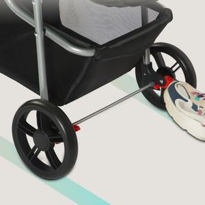 हॉट-सेलिंग 3 और 4 पहियों तह पालतू स्टलर कार्बन स्टील पालतू जानवर यात्रा वाहक कार बिल्ली कुत्ते स्टलर ट्रॉली - Product Image 5