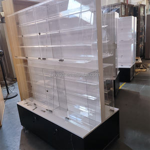 علبة عرض بطاقات رياضية باللونين الأسود والأبيض، إصدار مزدوج الجوانب مع إضاءة LED وأبواب قابلة للقفل - Product Image 5