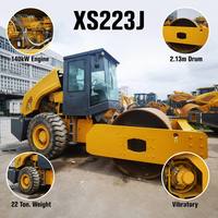 Compacteur d'occasion 90% neuf 2025, rouleau compresseur routier 22 tonnes XS223J, largeur de tambour 2,1 m, garantie 1 an, rouleau vibratoire en stock
