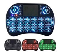 Keyboard Nirkabel I8 2.4G Mini Smart Touch Keyboard Lampu Latar Tiga Warna Marquee 2.4ghz Nirkabel Usb USB 2.0,USB Tipe C Desktop
