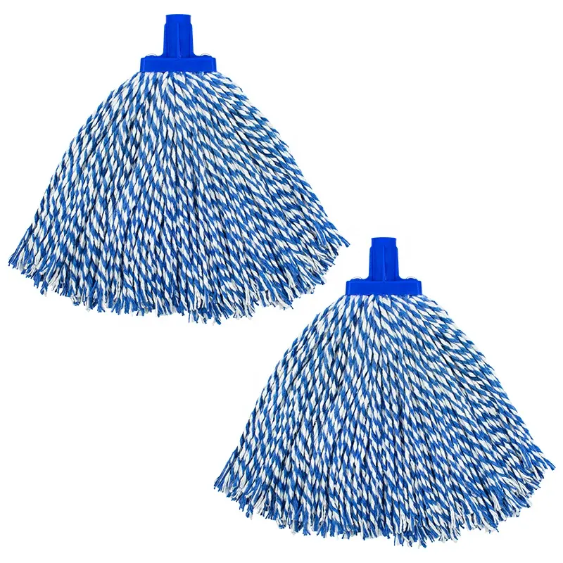 Tampons de vadrouille en coton robustes de remplacement de vadrouille de nettoyage de sol rond pour le nettoyage domestique/industriel/commercial