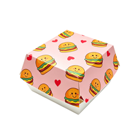 Cajas de Papel Biodegradables Ecológicas para Hamburguesas, Contenedores Desechables Compostables de Grado Alimenticio para Hamburguesas y Sándwiches para Llevar
