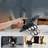 Support de téléphone portable en métal pliable et rotatif avec anneau, support de bureau universel