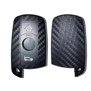 3 boutons En Fiber De Carbone Patten Silicone Clé De Voiture Pour <span class=keywords><strong>BMW</strong></span> <span class=keywords><strong>1</strong></span> 3 5 6 Série E90 E91 E92 E60 Voiture porte-clés Housse - Product Image 5