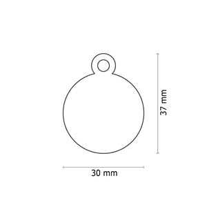 Colgante redondo plateado de 32 mm para componentes de fabricación de joyas - Product Image 2