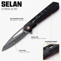 Professionelles 3Cr13 Stahl 2,8mm Klinge Kugellager Pivot Liner Lock Schwarz-Roter Aluminiumgriff 209,0mm EDC Klappmesser