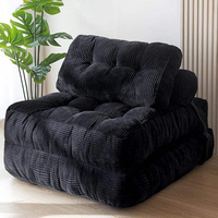 Canapé-lit simple Cube compressible et pliable en velours côtelé, mousse souple, pour appartement, villa, salon, chambre, siège de loisirs