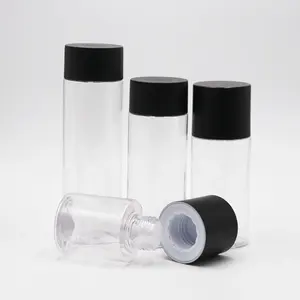 petg empty plastic bottle black cap 60ml 100ml 120ml 150ml container frosted facial toner bottle packaging