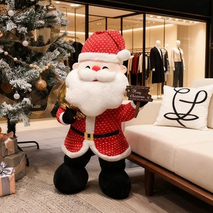 Muñeco de Nieve de Peluche, Figura Hecha a Mano, Peluche Súper Suave con Diseño de Copo de Nieve Rojo, Decoración Navideña para Interiores, Sala de Estar, Estilo Tradicional - Product Image 4