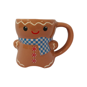 Tazza Natalizia in Ceramica 3D a Forma di Omino di Pan di Zenzero, Tazza per Caffè, Latte e Tè per Regali Invernali e Feste Stagionali - Product Image 6