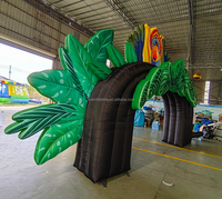 Arche gonflable personnalisée sur le thème de la jungle pour événements, festivals de musique, arche publicitaire géante, portail gonflable tropical