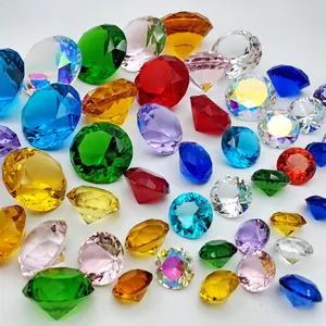 Thủy Tinh Đá Quý 25Mm 30Mm 40Mm Đầy Màu Sắc Nhân Tạo Pha Lê Kim Cương Trong Suốt Trang Trí Màu Sắc Tinh Thể Kim Cương - Product Image 1