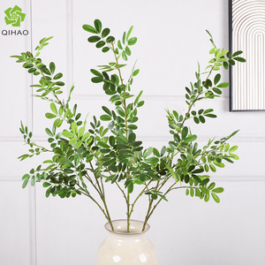 ใบต้นหญ้ากระโดดปลอม QIHAO พลาสติกคุณภาพสูง ตกแต่งภายในบ้าน ใช้ประกอบฉากงานแต่งงาน ของตกแต่งบ้าน - Product Image 1